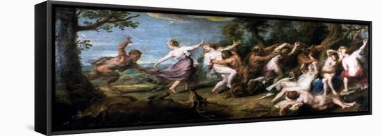 Diana and Her Nymphs Surprised by the Fauns, 1638-1640-Peter Paul Rubens-Framed Stretched Canvas