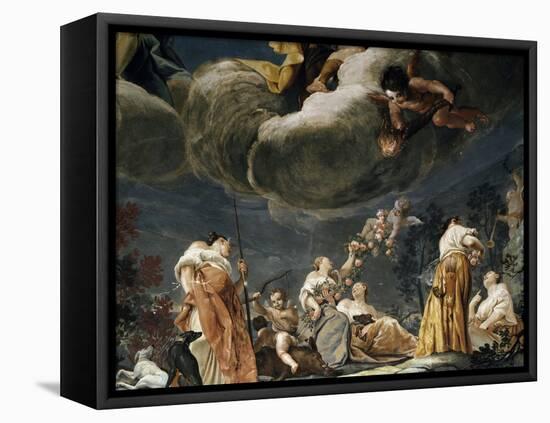 Diana and Her Nymphs-Giuseppe Maria Crespi-Framed Stretched Canvas