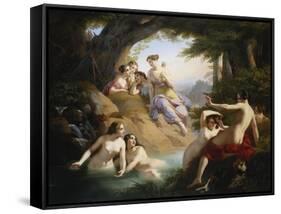 Diana and Nymphs Bathing-Emil Jacobs-Framed Stretched Canvas