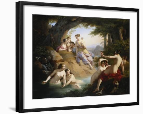 Diana and Nymphs Bathing-Emil Jacobs-Framed Giclee Print