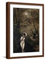 Diana Bathing, 1873-1874-Jean-Baptiste-Camille Corot-Framed Giclee Print