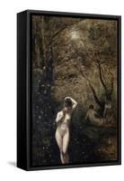 Diana Bathing, 1873-1874-Jean-Baptiste-Camille Corot-Framed Stretched Canvas