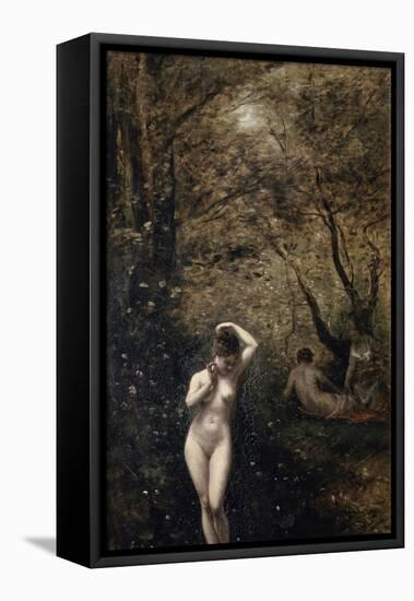 Diana Bathing, 1873-1874-Jean-Baptiste-Camille Corot-Framed Stretched Canvas