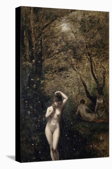 Diana Bathing, 1873-1874-Jean-Baptiste-Camille Corot-Stretched Canvas