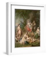 Diana Bathing with Her Nymphs-Jacopo Amigoni-Framed Giclee Print