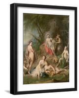 Diana Bathing with Her Nymphs-Jacopo Amigoni-Framed Giclee Print