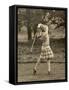 Diana Fishwick in Action at Stoke Poges Where She Won a Championship in 1927-null-Framed Stretched Canvas