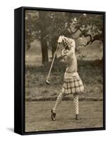 Diana Fishwick in Action at Stoke Poges Where She Won a Championship in 1927-null-Framed Stretched Canvas