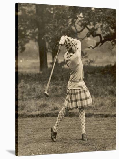 Diana Fishwick in Action at Stoke Poges Where She Won a Championship in 1927-null-Stretched Canvas