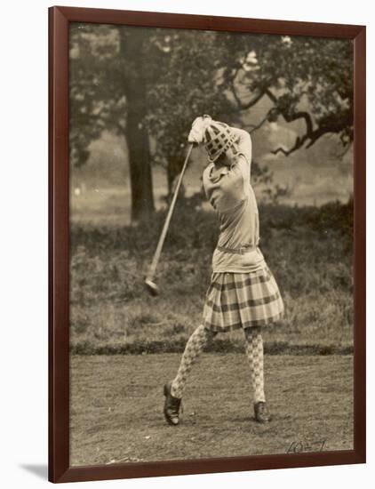 Diana Fishwick in Action at Stoke Poges Where She Won a Championship in 1927-null-Framed Photographic Print