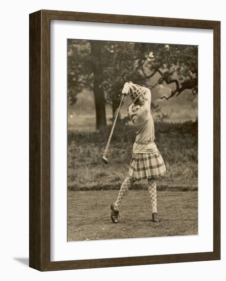 Diana Fishwick in Action at Stoke Poges Where She Won a Championship in 1927-null-Framed Photographic Print