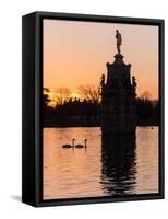 Diana Fountain Bushey Park-Charles Bowman-Framed Stretched Canvas