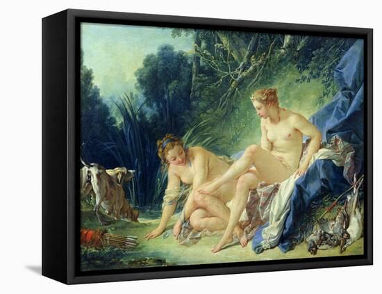 Diana Getting out of Her Bath, 1742-Francois Boucher-Framed Stretched Canvas