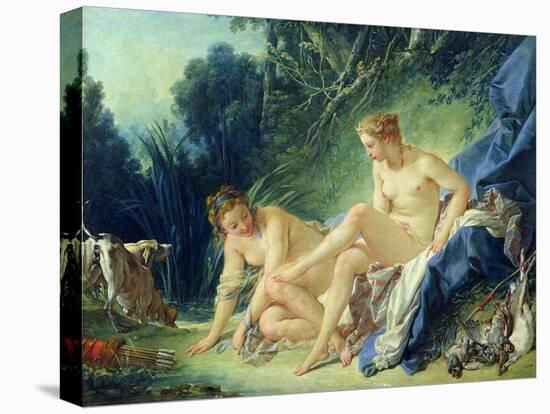 Diana Getting out of Her Bath, 1742-Francois Boucher-Stretched Canvas