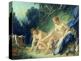 Diana Getting out of Her Bath, 1742-Francois Boucher-Stretched Canvas