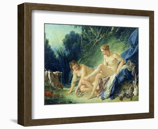 Diana Getting out of Her Bath, 1742-Francois Boucher-Framed Giclee Print