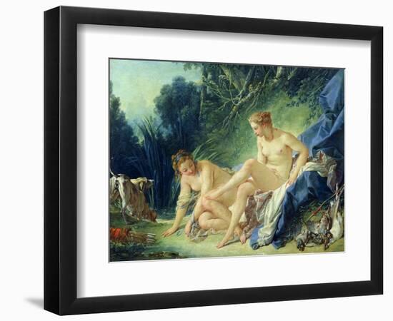 Diana Getting out of Her Bath, 1742-Francois Boucher-Framed Giclee Print