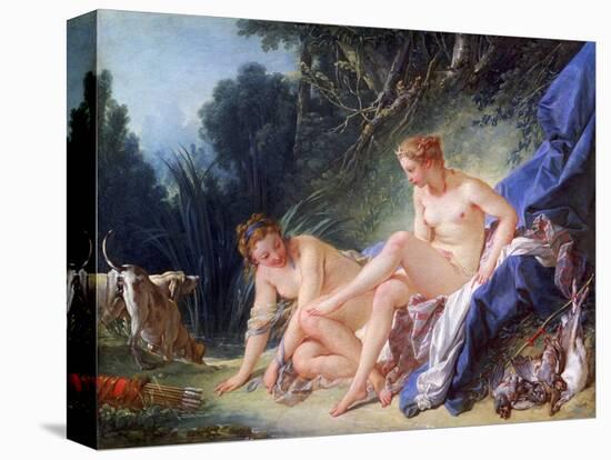 Diana Getting Out of Her Bath, 1742-François Boucher-Stretched Canvas