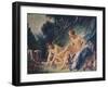 'Diana Leaving the Bath with One of Her Companions', 1742, (1911)-Francois Boucher-Framed Giclee Print