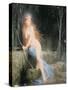 Diana (Oil on Panel)-Jules Joseph Lefebvre-Stretched Canvas