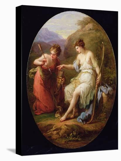 Diana Preparing for Hunting-Angelica Kauffmann-Stretched Canvas