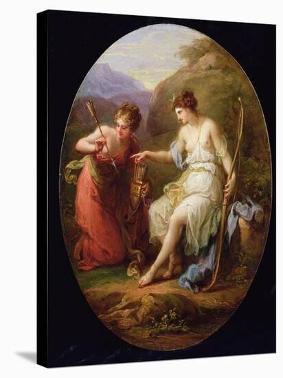 Diana Preparing for Hunting-Angelica Kauffmann-Stretched Canvas