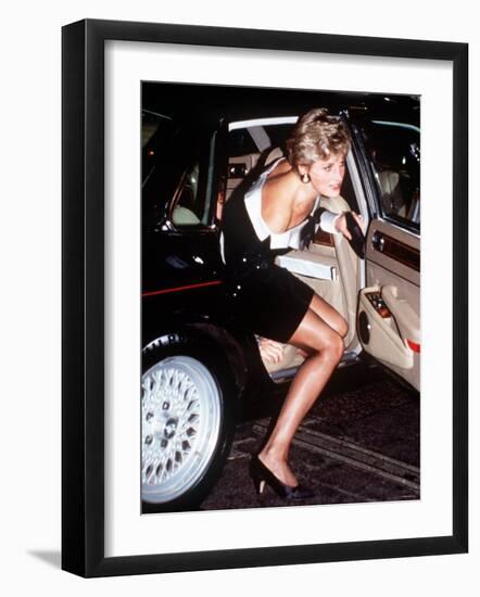 Diana Princess of Wales June 1997. One of the Dresses to Be Autioned in New York-null-Framed Photographic Print