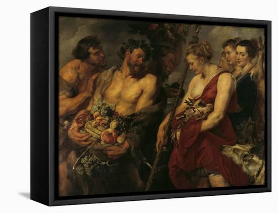 Diana's Return From the Hunt-Peter Paul Rubens-Framed Stretched Canvas