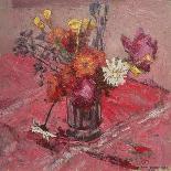 Anemones on a Red Ground, 1992-Diana Schofield-Giclee Print