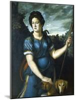 Diana the Huntress with Her Two Dogs, 16th Century-null-Mounted Giclee Print