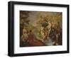 Diana with the Nymphs and Actaeon Devoured by Dogs-Giambattista Pittoni-Framed Art Print