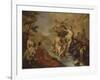 Diana with the Nymphs and Actaeon Devoured by Dogs-Giambattista Pittoni-Framed Art Print