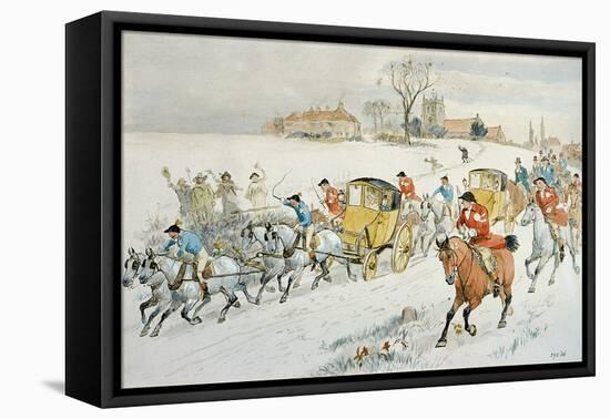 Diana Wood's Wedding: Returning from Church-Randolph Caldecott-Framed Stretched Canvas