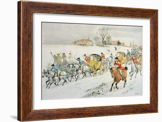 Diana Wood's Wedding: Returning from Church-Randolph Caldecott-Framed Giclee Print