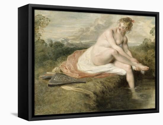 Diane au bain-Jean Antoine Watteau-Framed Stretched Canvas