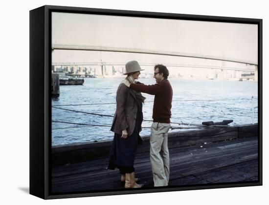 Diane Keaton and Woody Allen ANNIE HALL, 1977 directed by Woody Allen (photo)-null-Framed Stretched Canvas