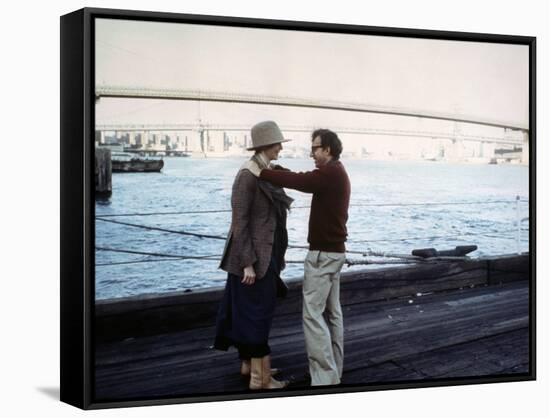 Diane Keaton and Woody Allen ANNIE HALL, 1977 directed by Woody Allen (photo)-null-Framed Stretched Canvas