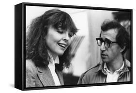 Diane Keaton and Woody Allen MANHATTAN, 1979 directed by Woody Allen (b/w photo)-null-Framed Stretched Canvas