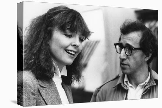 Diane Keaton and Woody Allen MANHATTAN, 1979 directed by Woody Allen (b/w photo)-null-Stretched Canvas