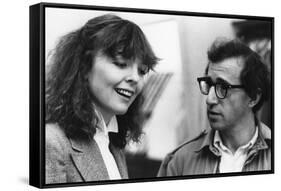 Diane Keaton and Woody Allen MANHATTAN, 1979 directed by Woody Allen (b/w photo)-null-Framed Stretched Canvas