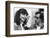 Diane Keaton and Woody Allen MANHATTAN, 1979 directed by Woody Allen (b/w photo)-null-Framed Photo