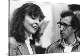 Diane Keaton and Woody Allen MANHATTAN, 1979 directed by Woody Allen (b/w photo)-null-Stretched Canvas