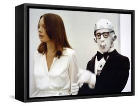 Diane Keaton and Woody Allen SLEEPERS, 1973 directed by Woody Allen (photo)-null-Framed Stretched Canvas