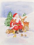 Father Christmas with Animals-Diane Matthes-Giclee Print