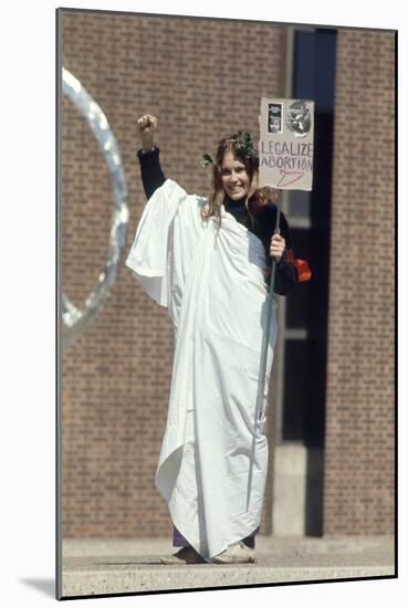 Diane Schollander Protesting Pro Abortion at University of Pennsylvania Campus, 1970-Art Rickerby-Mounted Photographic Print