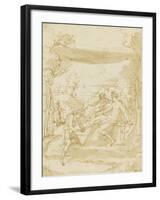 Diane Served by the Nymphs as He Left the Bathroom-L'Albane-Framed Giclee Print