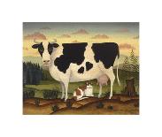 Cow and Cat-Diane Ulmer Pedersen-Giclee Print