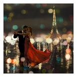 Kissing in a NY Night (detail)-Dianne Loumer-Framed Giclee Print