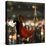 Midnight in Paris (BW)-Dianne Loumer-Stretched Canvas