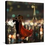 A Kiss in the Night (BW)-Dianne Loumer-Stretched Canvas